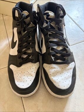 High Top Panda Dunks / Nike Black and White High-Top Basketball Sneakers